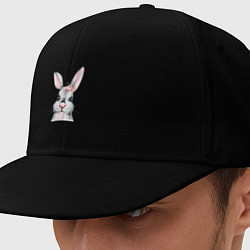 Кепка-снепбек Кролик - символ 2023 года, цвет: черный