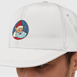Кепка-снепбек Дед Мороз весельчак, цвет: белый