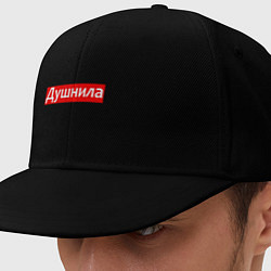Кепка-снепбек Я душнила - красный, цвет: черный
