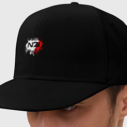 Кепка-снепбек Mass Effect N7 - shooter - logo, цвет: черный