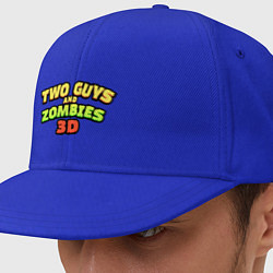 Кепка-снепбек Two Guys & Zombie 3D, цвет: синий