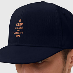 Кепка-снепбек Keep calm and volley on, цвет: тёмно-синий