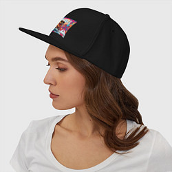 Кепка-снепбек Капибара в очках на волне, цвет: черный — фото 2