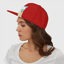 Кепка-снепбек Яхта в море летом и пляж, цвет: красный — фото 2