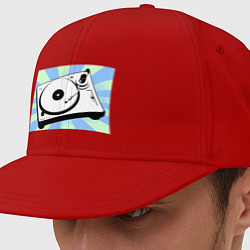 Кепка-снепбек Виниловая вертушка, цвет: красный