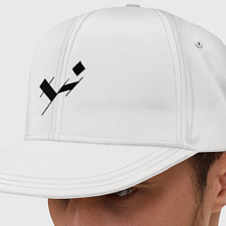 Кепка-снепбек Три буквы: чёрные, цвет: белый