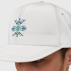Кепка-снепбек Этнический символ, цвет: белый