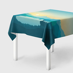Скатерть для стола Олень у озера, цвет: 3D-принт — фото 2