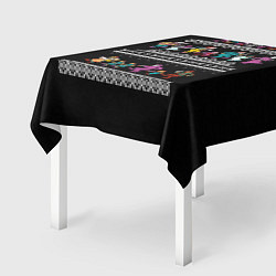 Скатерть для стола Новогодний свитер Злодеи, цвет: 3D-принт — фото 2