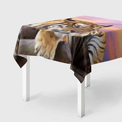 Скатерть для стола Тигр на закате, цвет: 3D-принт — фото 2