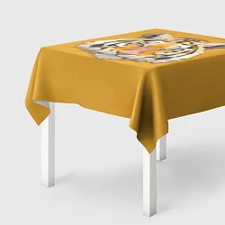 Скатерть для стола Геометрический тигр, цвет: 3D-принт — фото 2