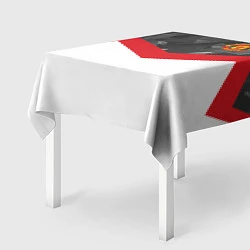 Скатерть для стола Man United FC: Grey Polygons, цвет: 3D-принт — фото 2