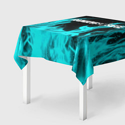 Скатерть для стола R6S: Turquoise Flame, цвет: 3D-принт — фото 2