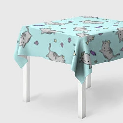 Скатерть для стола Кавайные котики, цвет: 3D-принт — фото 2