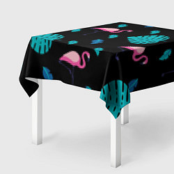 Скатерть для стола Ночные фламинго, цвет: 3D-принт — фото 2