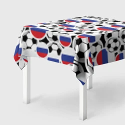 Скатерть для стола Россия: футбольный фанат, цвет: 3D-принт — фото 2