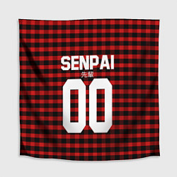 Скатерть для стола Senpai 00: Red Grid, цвет: 3D-принт