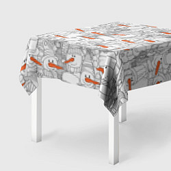 Скатерть для стола Зимние снеговики, цвет: 3D-принт — фото 2