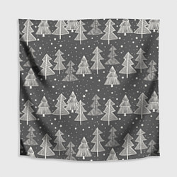 Скатерть для стола Grey Christmas Trees, цвет: 3D-принт