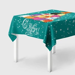 Скатерть для стола Ёлка из котов, цвет: 3D-принт — фото 2