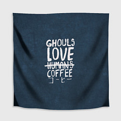 Скатерть для стола Ghouls Love Coffee, цвет: 3D-принт