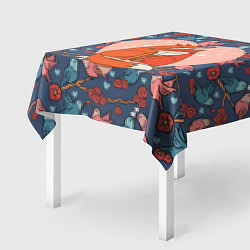 Скатерть для стола Влюбленные лисички, цвет: 3D-принт — фото 2
