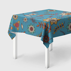 Скатерть для стола Цветочный рай узор, цвет: 3D-принт — фото 2
