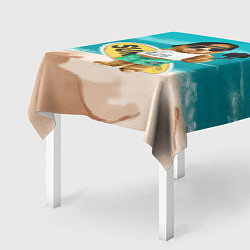 Скатерть для стола Медвежонок серфер, цвет: 3D-принт — фото 2