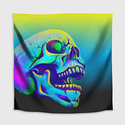 Скатерть для стола Neon skull, цвет: 3D-принт