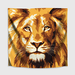 Скатерть для стола Взгляд льва, цвет: 3D-принт