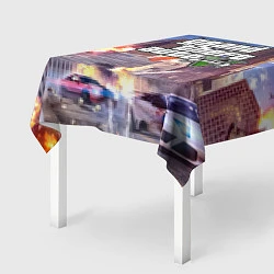 Скатерть для стола ЭКШЕН Grand Theft Auto V, цвет: 3D-принт — фото 2