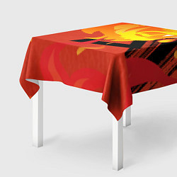 Скатерть для стола Огненный лев, цвет: 3D-принт — фото 2