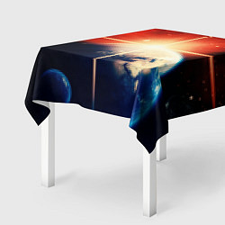 Скатерть для стола Космос земля 3D, цвет: 3D-принт — фото 2