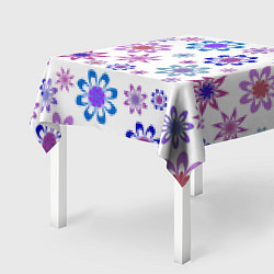 Скатерть для стола Паттерн цветы, цвет: 3D-принт — фото 2