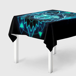 Скатерть для стола НЕОНОВЫЙ ВОЛК, цвет: 3D-принт — фото 2