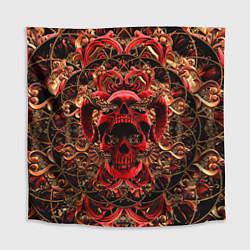 Скатерть для стола Череп красного демона, цвет: 3D-принт