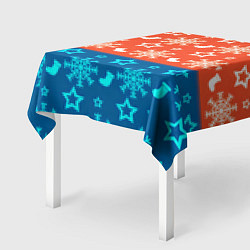 Скатерть для стола Новогодний узор, цвет: 3D-принт — фото 2