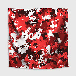 Скатерть для стола Красно-белый камуфляж, цвет: 3D-принт