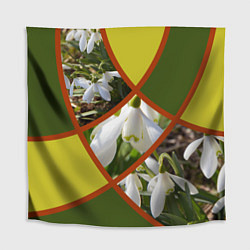 Скатерть для стола Весна 8 Марта Подснежники, цвет: 3D-принт