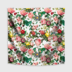 Скатерть для стола Узор из летних роз Summer Roses Pattern, цвет: 3D-принт