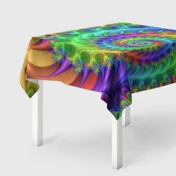 Скатерть для стола Красочная фрактальная спираль Узор Colorful fracta, цвет: 3D-принт — фото 2