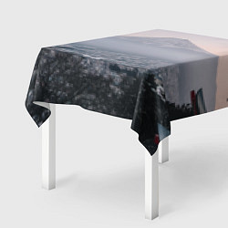 Скатерть для стола Туманные горы и деревья утром, цвет: 3D-принт — фото 2