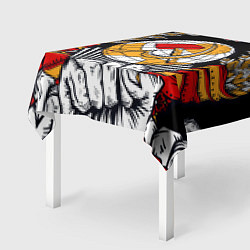 Скатерть для стола Герб СССР на черном фоне, цвет: 3D-принт — фото 2