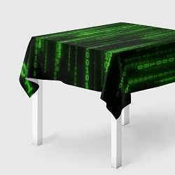 Скатерть для стола Двоичный код зеленый, цвет: 3D-принт — фото 2