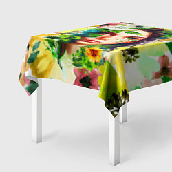 Скатерть для стола Девушка Весна - акварель, цвет: 3D-принт — фото 2