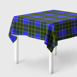 Скатерть для стола Ткань Шотландка сине-зелёная, цвет: 3D-принт — фото 2