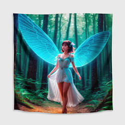 Скатерть для стола Девушка фея в дремучем лесу, цвет: 3D-принт