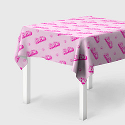 Скатерть для стола Паттерн - Барби и сердечки, цвет: 3D-принт — фото 2