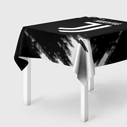 Скатерть для стола Juventus спорт краски черно белый, цвет: 3D-принт — фото 2