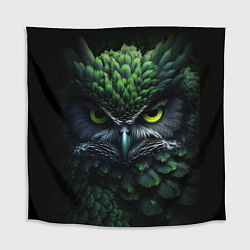 Скатерть для стола Зеленая фэнтази сова, цвет: 3D-принт